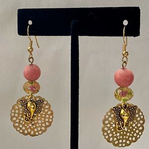 Golden Elephants Never Forget- earrings